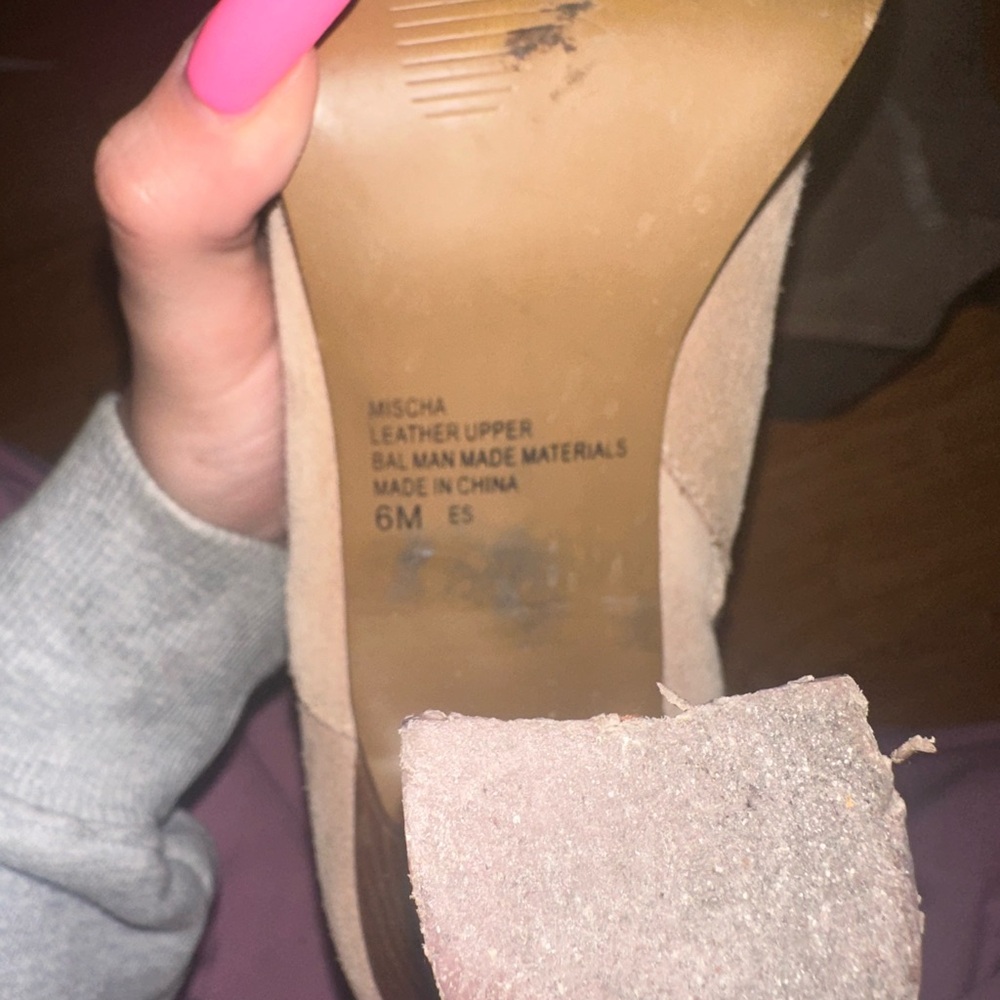 Women's Tan Suede Knee-High Boots - Picture 4 of 4